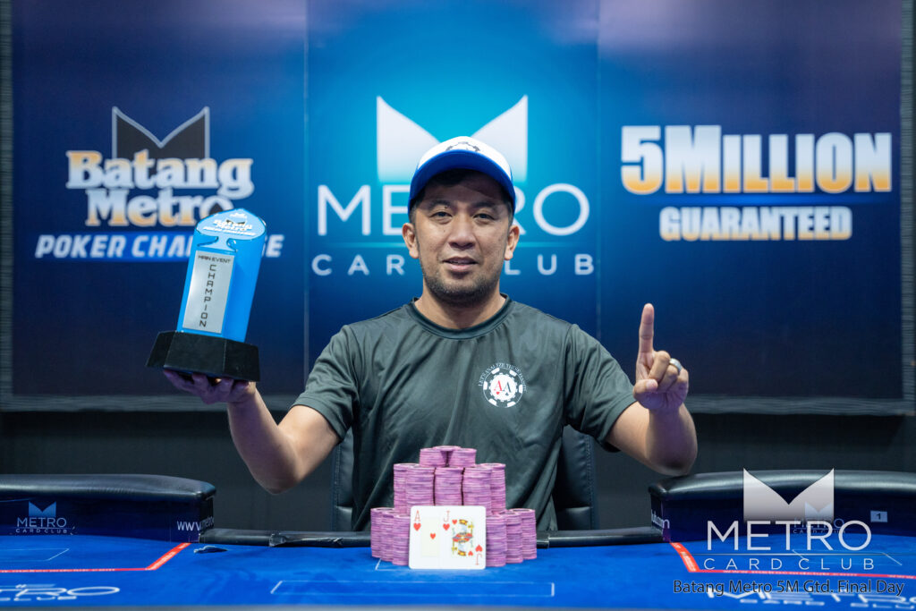 Marvin Cerbito wins 2023 Batang Metro Poker Challenge