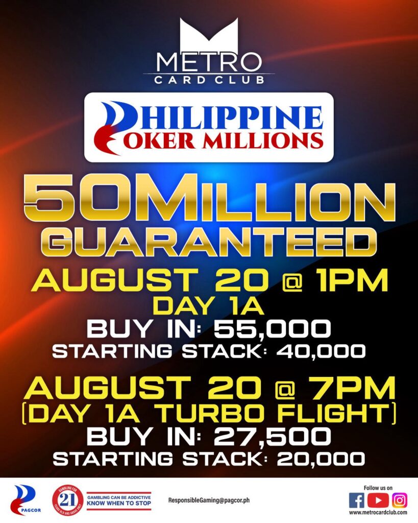 Philippine Poker Millions Day 1A