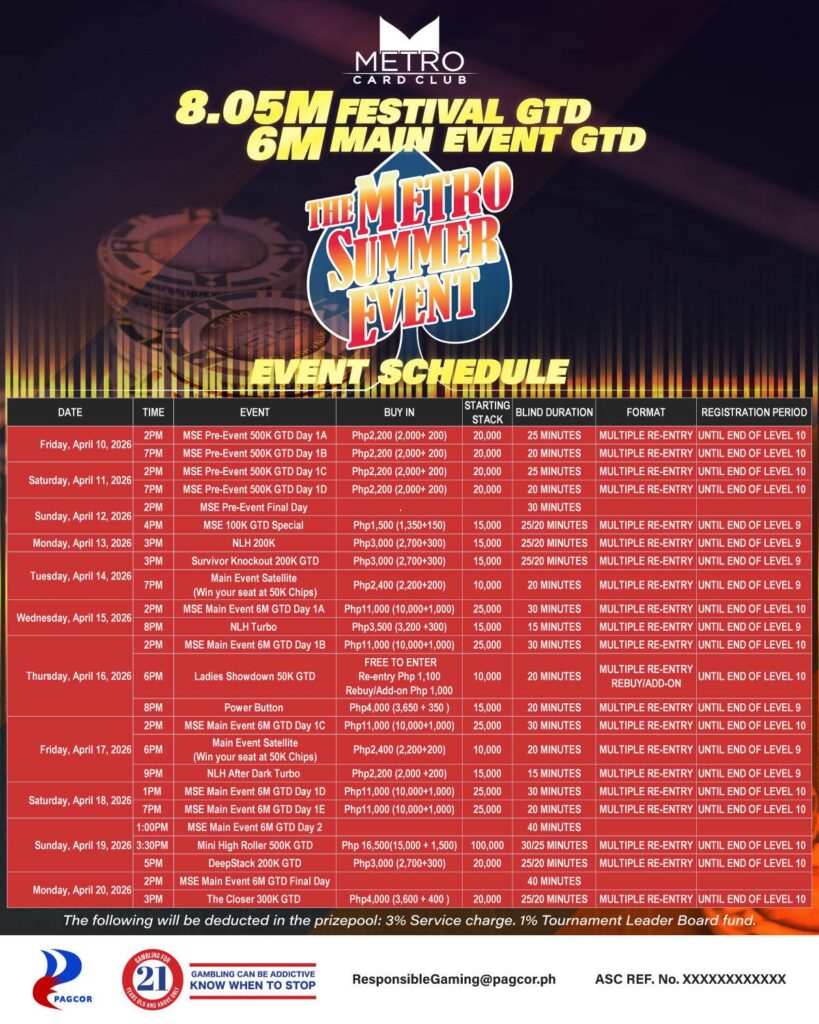 2026 Metro Summer Event schedule