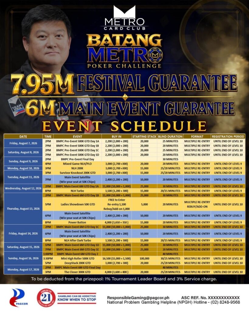 BMPC schedule 2026