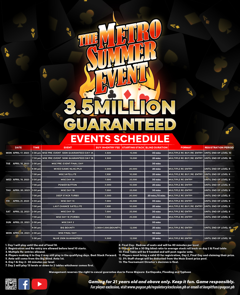 MSE Event Schedule